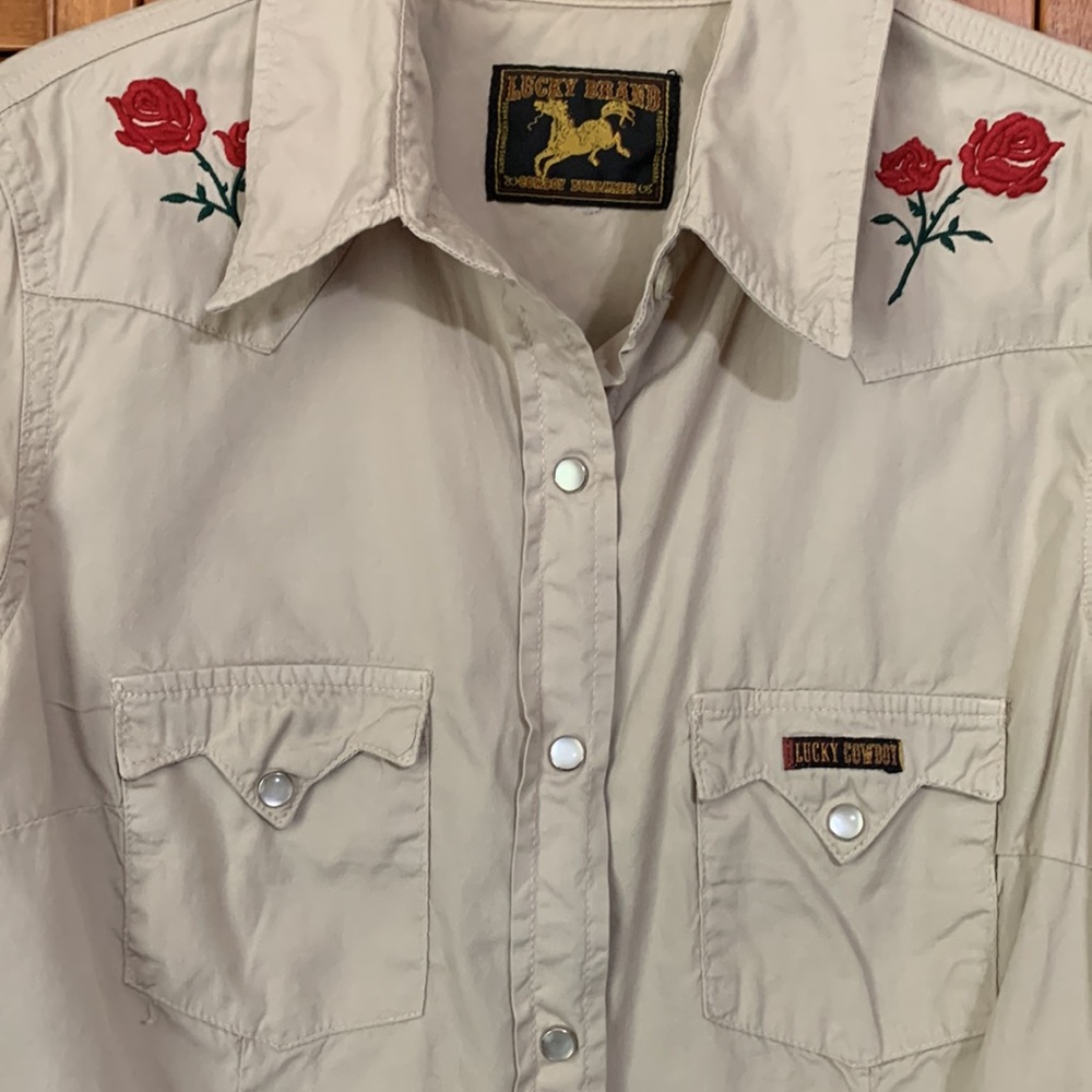 Lucky Brand vintage pearl snap top